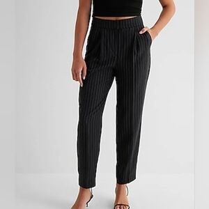 Express Stylist Super High Waisted Pinstripe Pleated Ankle Size 4R